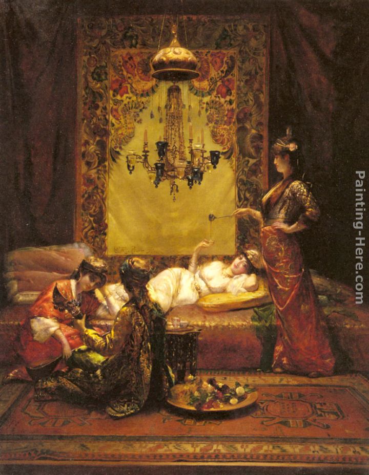 In the Harem painting - Edouard Frederic Wilhelm Richter In the Harem art painting